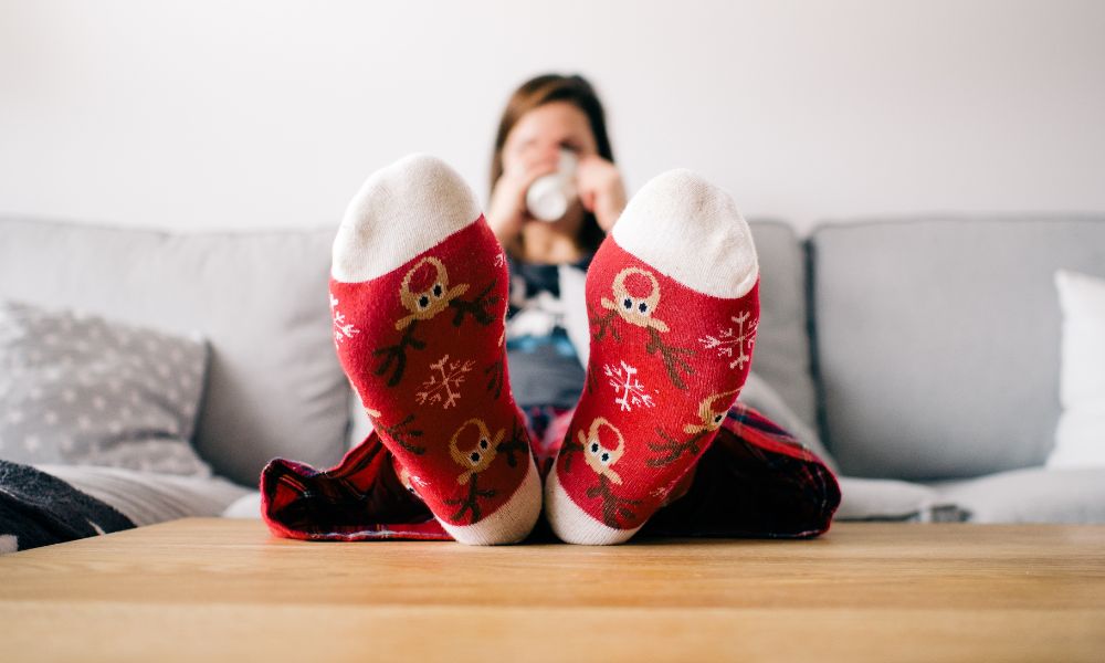 Christmas socks, staying warm